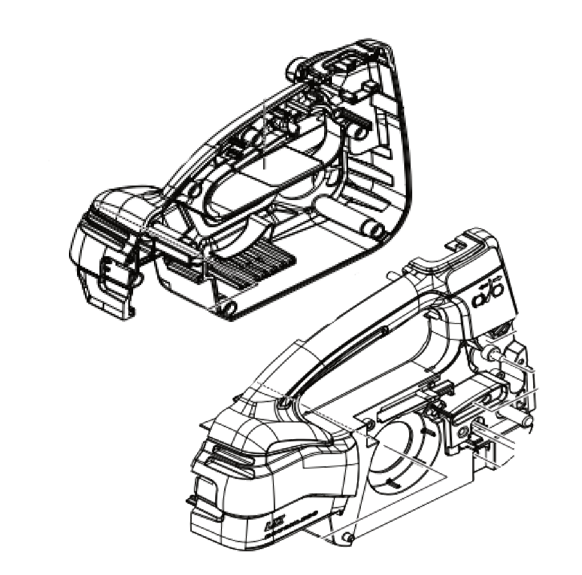 Makita XCU06 Cordless Chainsaw Housing Set 183J48 8 183U67 0