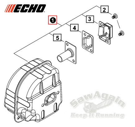 Echo Cs-490 Muffler Assembly New Oem A030000830