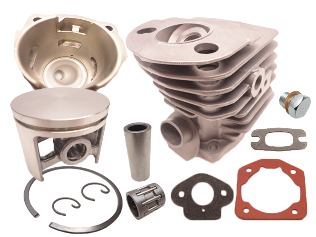 Kit Pistone E Cilindro 46 Mm Con Cuscinetti E Anelli Per Motosega Husqvarna 50 51 55 RANCHER - Foto 3