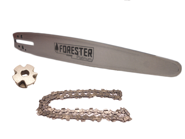 10" Forester Carving Bar Chain And Sprocket Assembly Fits Xcu03pt, Xcu4pt, Xcu7pt, Duc303, Duc 353 Cordless Chainsaw 1/4 Pitch 10" Carving Bar Chain And Sprocket Assembly