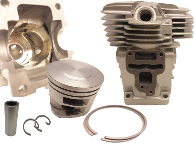 Hyway Nikasil 49Mm Cylinder and Pop-up Piston Kit Fits Stihl MS 391 an ...