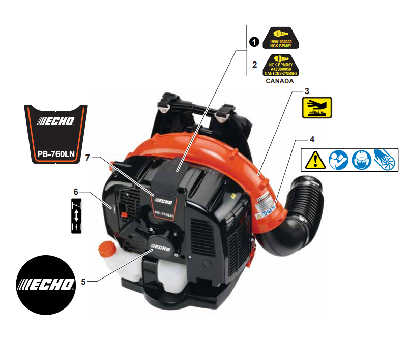 Kit Tuyau Souffleur à Dos Echo PB-760LNH / LNT – Flexible, Débit D’air Amélioré, Léger Et Durable
