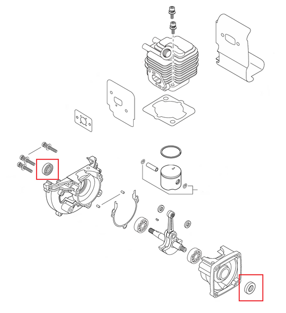 Echo SRM-2120 Oil Seal (2) New OEM 10021242031