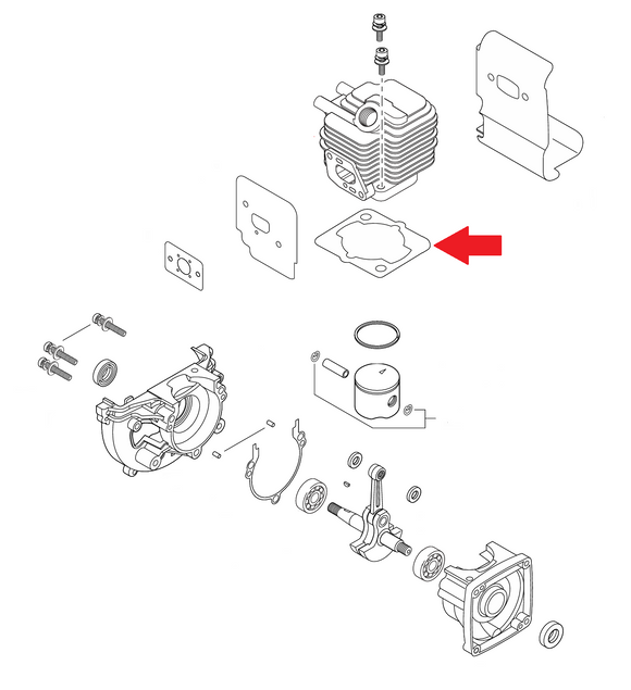 Echo SRM-2120 Cylinder Gasket New OEM 10101044332