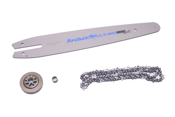Archer 12" 1/4 Pitch Bar, Chain, Clutch Drum Kit, Fits Echo  Cs-2511T, Cs-2511P