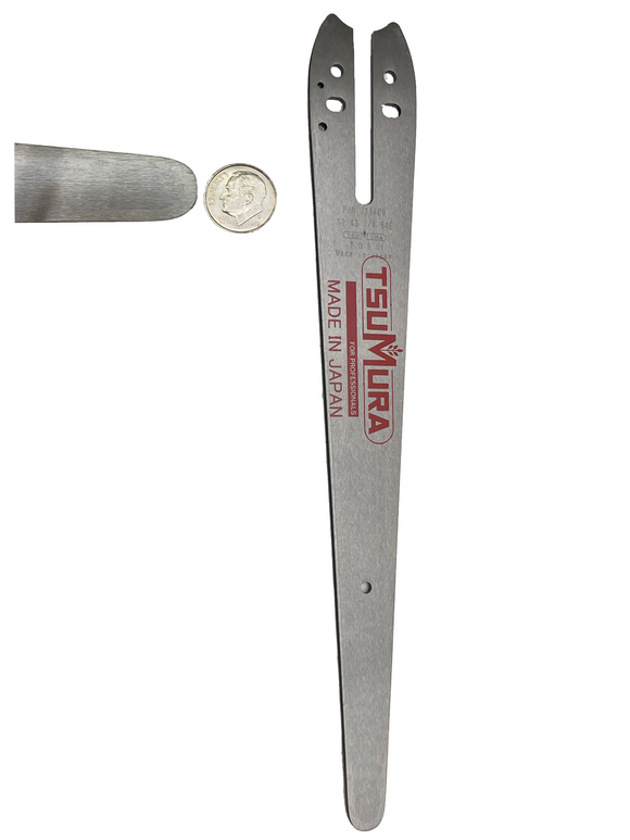 12" Tsumura Dime Tip Chainsaw Carving Bar .043 1/4 Fits Stihl, Husqvarna, Dolmar, Echo