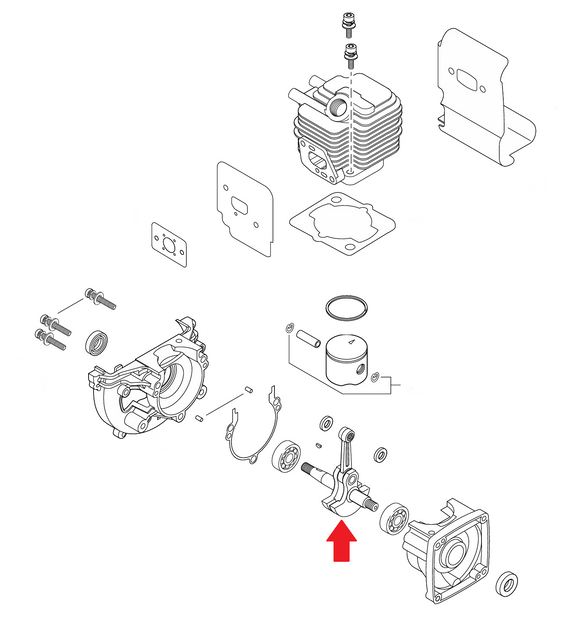 Echo SRM-2120 Crankcase Assembly New OEM A011001720