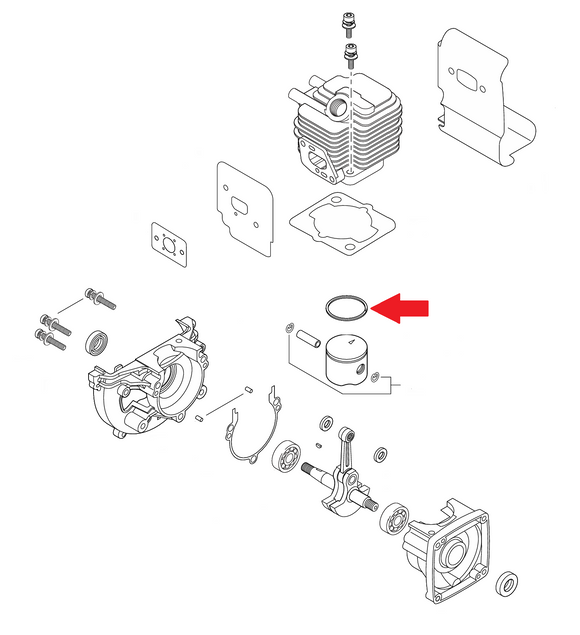 Echo SRM-2120 Piston Ring New OEM A101000860
