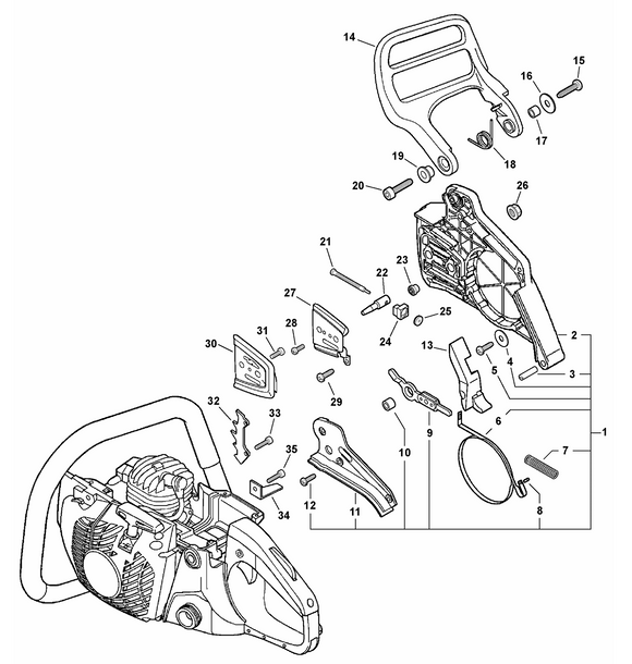 Echo Cs-450, CS-450P Brake Cover (Fig 11) New OEM C345000241