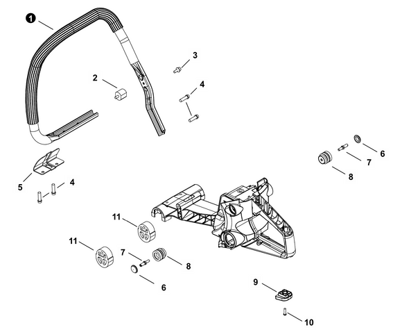 Echo CSG-7410 Cushion QTY 1 (Fig. 9) New OEM V420005040