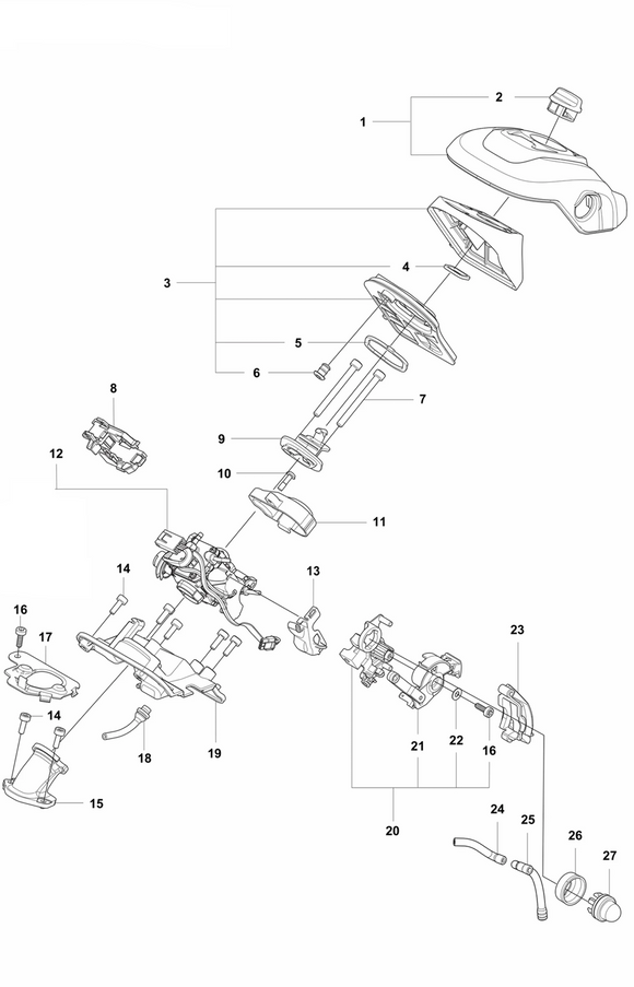 Husqvarna 540 Xp Inlet Pipe Assy (Fig 15) New OEM 536148401