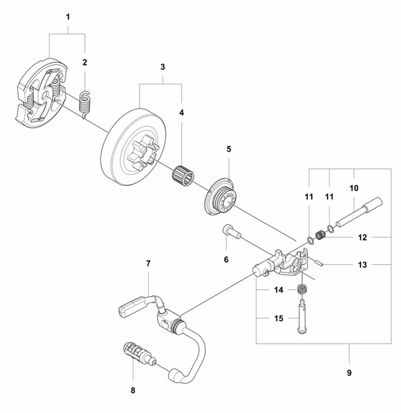 Husqvarna 540 Xp Clutch Assy (Fig 1) New OEM 586864001