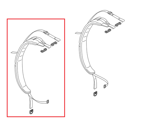 Echo PB-5810H, PB-5810T, Shindaiwa EB610RT Left Harness Strap New OEM P021049472