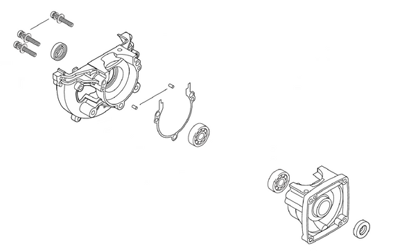Echo SRM-2120 Crankcase kit New OEM P021055750
