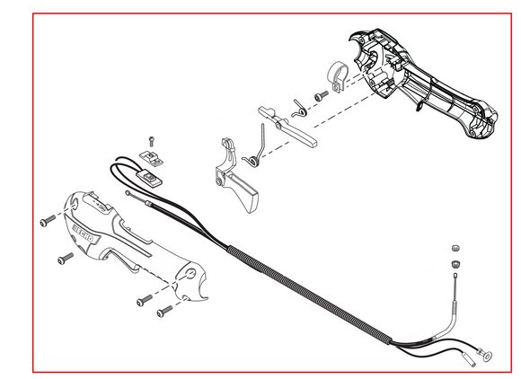 Echo SRM-2120 Control Handle Assembly New OEM P021055790