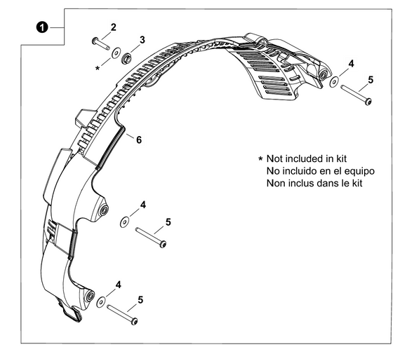 Echo PB-8010T, 8010H, 9010H, PB-9010T Backpack Blower Guard Kit, Leaf (Fig 1) New Oem 9001054