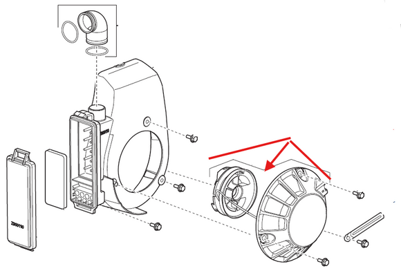 Echo EGi-1200 Starter Assembly, Recoil New Oem YH463000010