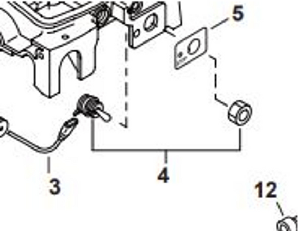 Echo Cs-800, 4000, 4500, 4600, 5000, 5500, 8000, CSG-670, 6700, 680, QV-8000 Ignition Switch (Fig 4) New OEM 16340030830