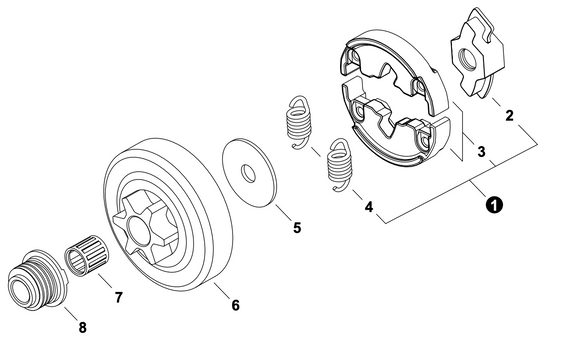 Echo CS-3510 Clutch Plate (FIg 5) New Oem A551000210