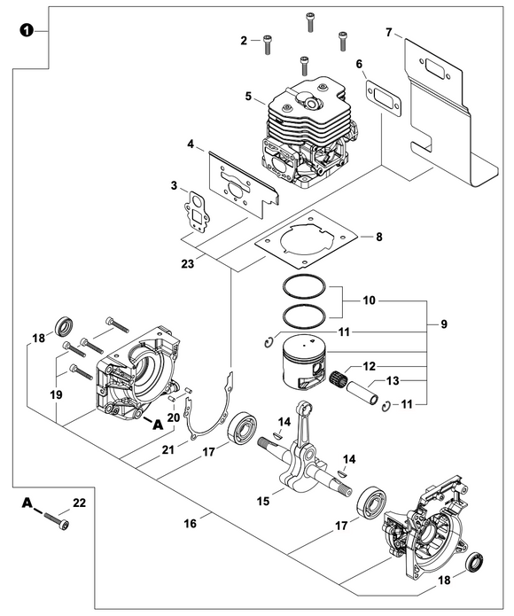 Echo PB-7910T, 7910H, Shindaiwa EB-790, 790RT Piston Kit (Fig 9) New OEM P100013210