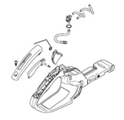 Makita Ea 4300 Chainsaw Fuel Gas Tank Assembly (Blue) New Oem 195114650