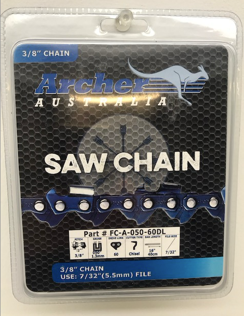 16" Archer 60 Drive Links .050 3/8 Pitch Chain