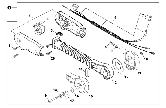 Echo PB-7910H Throttle Control Kit (Fig 1) New OEM P021054560