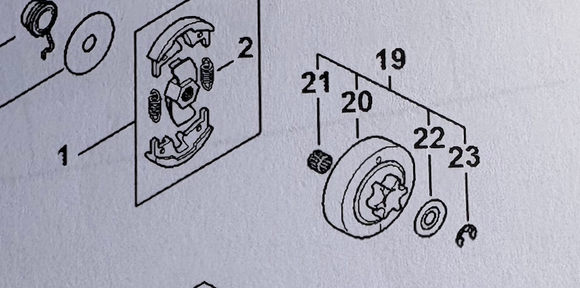 Stihl MS 162, 172, 182  Clutch Drum/Spur Sprocket 3/8 6 tooth New OEM 11486402001