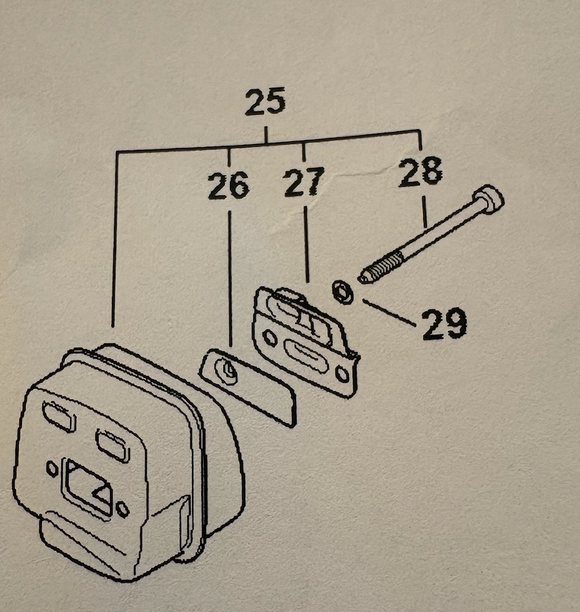 Stihl MS 162 Muffler New OEM 11481400612