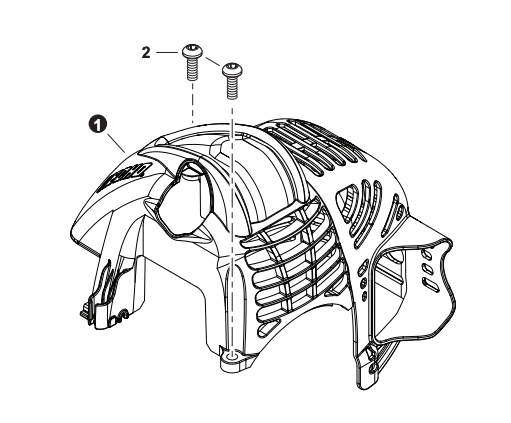 Echo SRM-2120 Engine Cover (Fig 1) New OEM A160003950