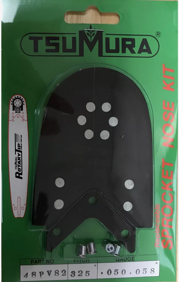 Tsumura .325 Pitch, .050 - .058 Gauge Chainsaw Bar Tip 48PV82