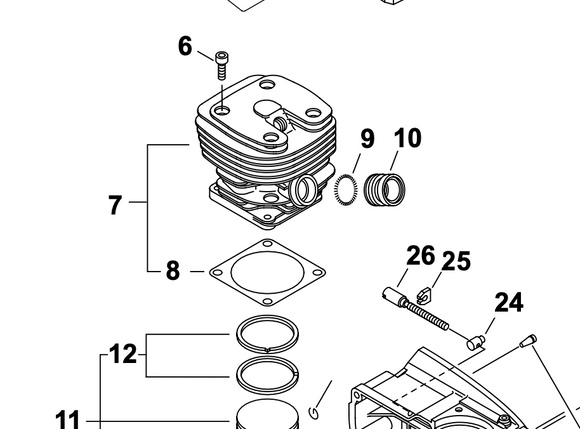 Echo Cs 800P Qv-8000 Cs-8000 Adaptor, Intake (Fig 10) Oem 13051030830