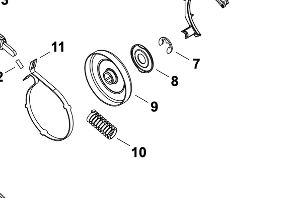 Echo DCS-2500TN Clutch Drum/Spur Sprocket .325 (Fig 9) New OEM A5560001960