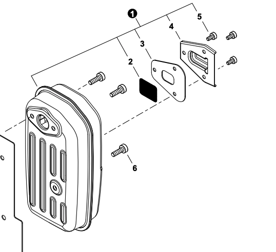 Echo PB-5810H, PB-5810T, Shindaiwa EB610RT Muffler Assembly (Fig 1) New OEM P100013620