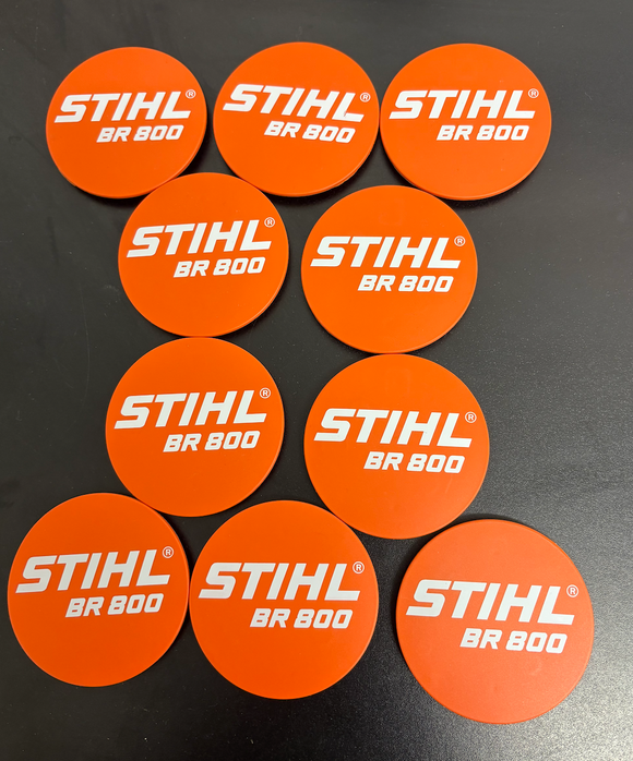 Stihl BR 800 Model Badge Plate Lot of 10 New Oem