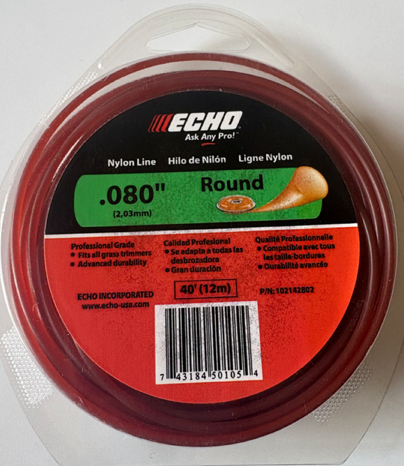 Echo 102142802 40' Loop .080 Round Line New OEM 102142802