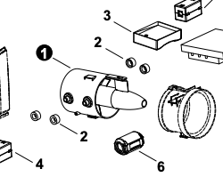 Echo DPB-7700T 56V Battery Backpack Blower Motor Assembly (Fig 1) New OEM YH313000060
