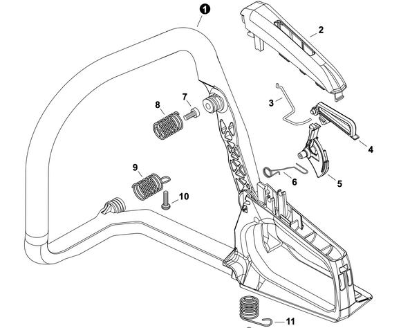 Echo CS-3410, 3510 Handle Cover (Fig 2) New Oem C411000280