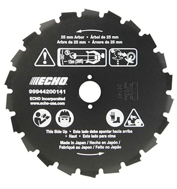 Echo SRM-3800, 400U, 410U 22-Tooth Brush Blade 8" Diameter 25MM Arbor New OEM 99944200141