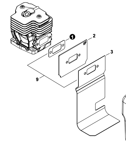 Echo PB-7910T, 7910H, Shindaiwa EB-790, 790RT Heat Shield Exhaust (Fig 3) New OEM V104002610