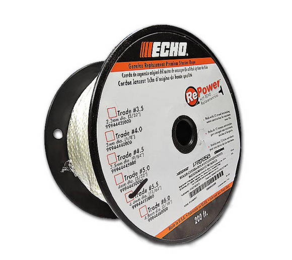 Echo HC-2210, HC-2810, HCS-2810, HCS-3810 Bulk Starter Rope - Ã˜ 4.4 MmÃ—61 M New Oem 99944455000