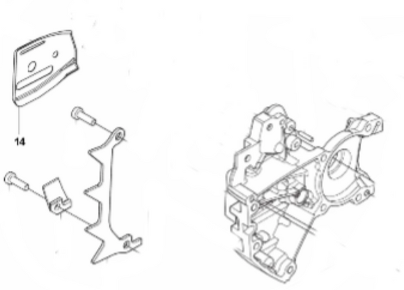 Husqvarna 540 Xp Chain Guide Plate (Fig 14) New OEM 599816901