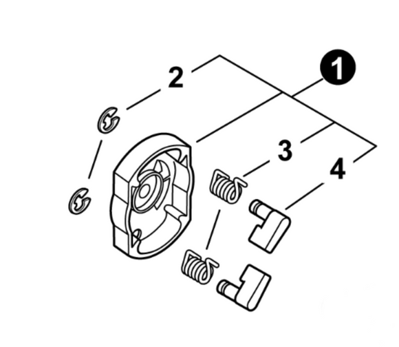 Echo PB-770H, PB-770T, PB-760LNH, PB-760LNT, EB 770, EB770RT, Pawl Assy, Starter (Fig No.1) New Oem A052000270