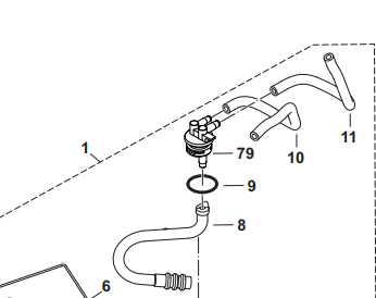 Dolmar Ps-350, 351, 420, 421, Makita Ea 4300,  Ea4300Fr, Ea4300F40B Fuel Line New OEM 1195114050