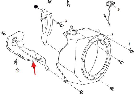 Echo PW-3100 Shroud, Cylinder Body New Oem YH479000270