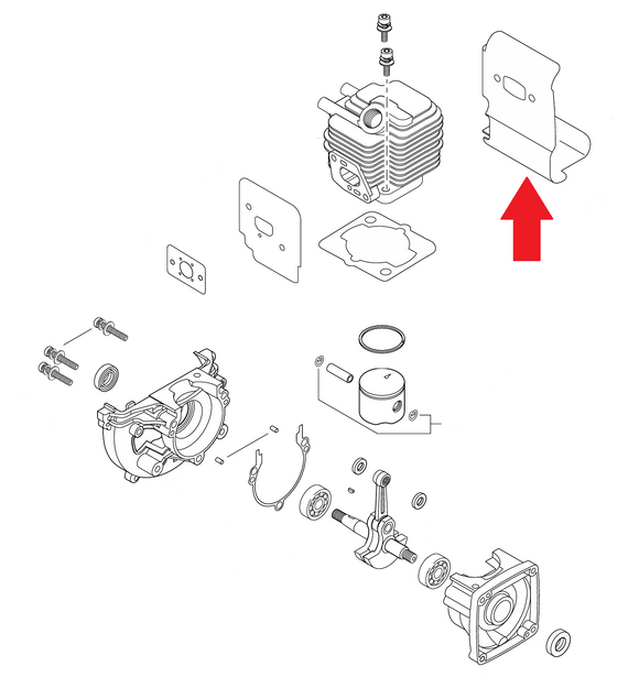 Echo SRM-2120 Heat Shield New OEM V104000850