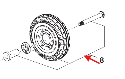 Echo EGi-3600 Axle, Wheel New Oem YH478000150
