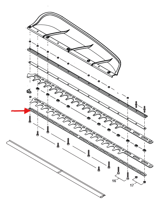 Echo HCS-2810 Support, Blade 28" New Oem X425000560