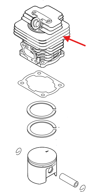 Echo SRM-4510, SRM-4605, Shindaiwa B451, B460 Cylinder OEM 10101147530
