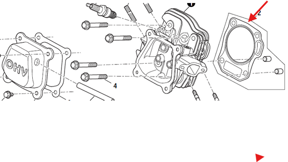 Echo PW-3100 Cylinder Head Gasket New Oem YH468000690